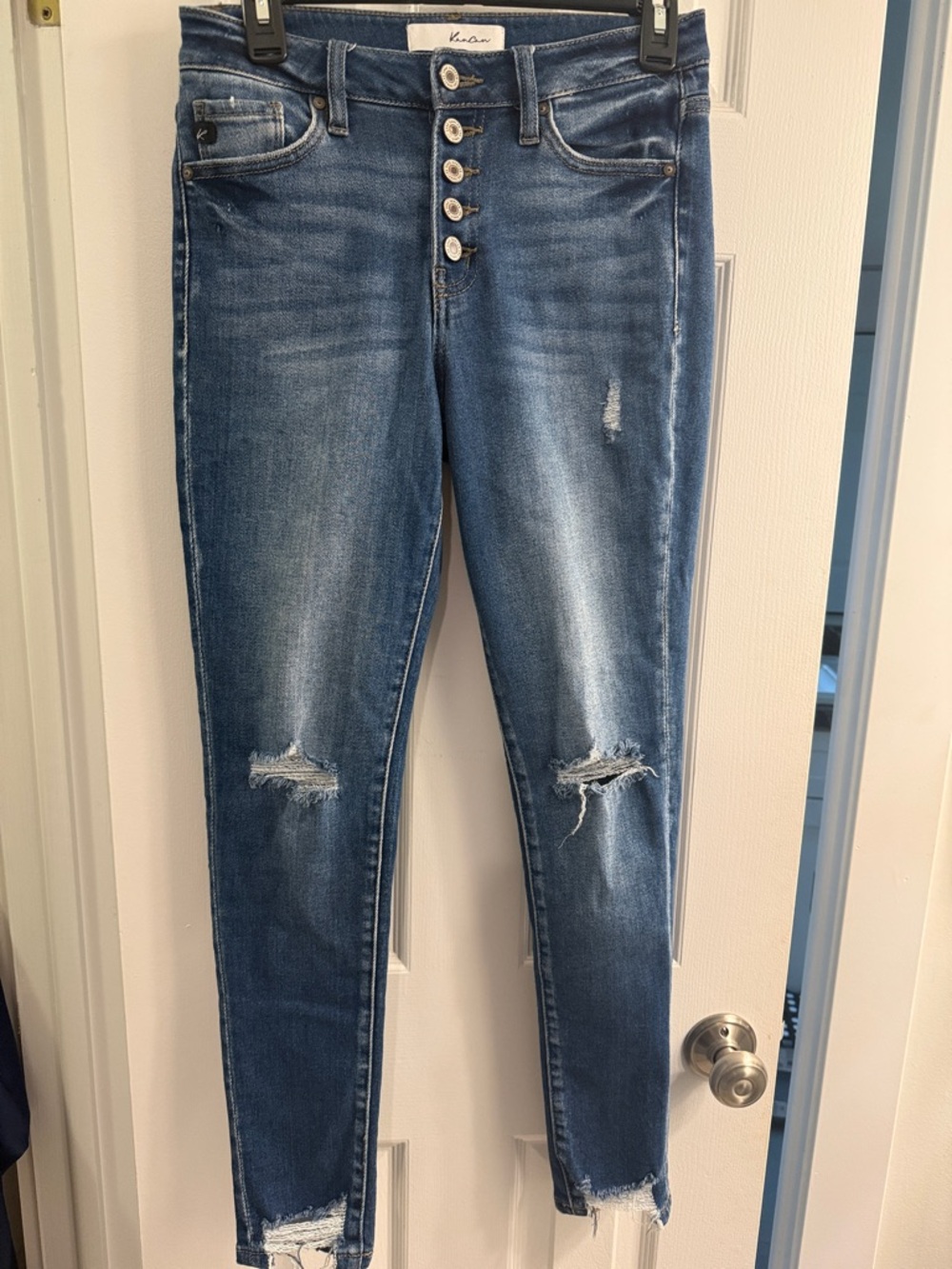 KanCan Medium Blue Distressed Skinny Jeans